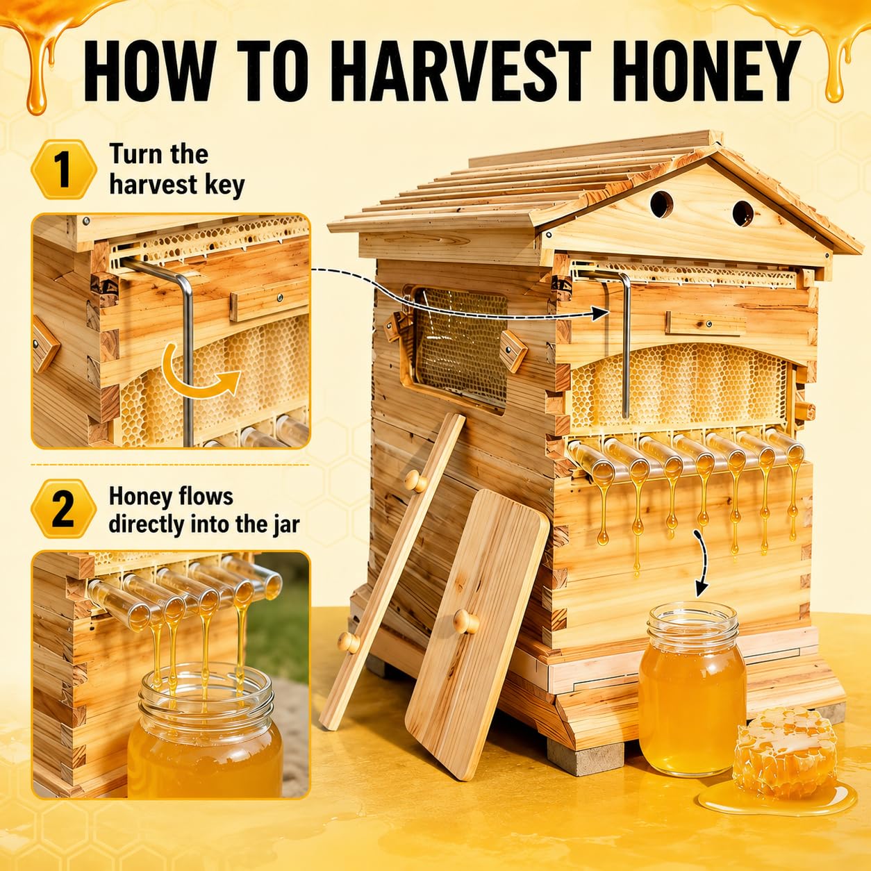 2-in-1 Bienenstock aus Holz mi – Beehive Frame Wax Bewertung und Preis